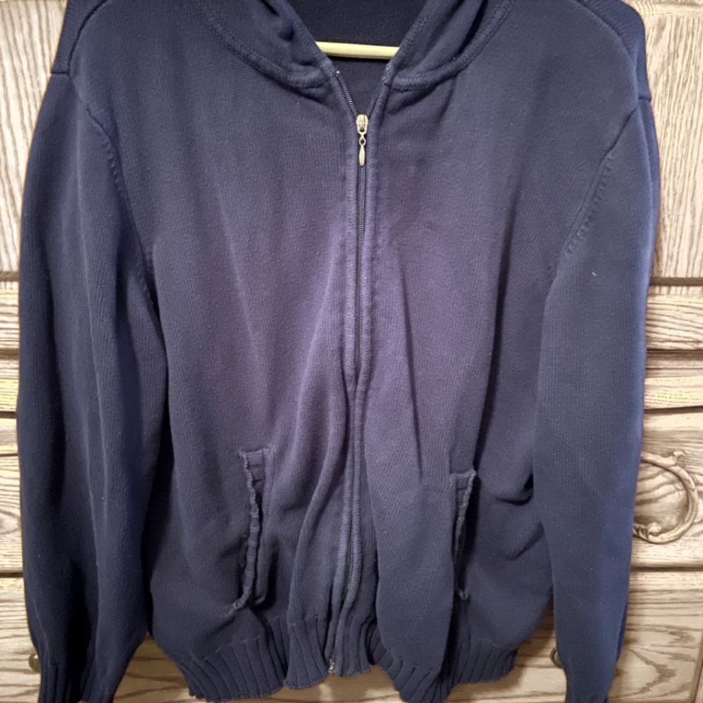 NorthStyle Navy Blue Zip-Up Cardigan